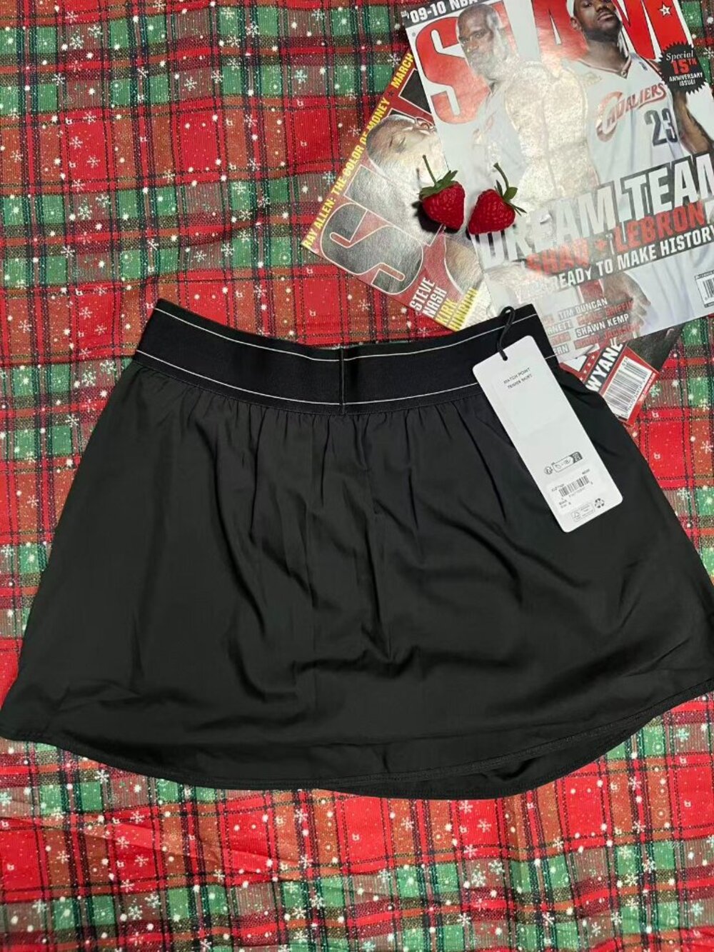 🍓Brand New Alo Yoga Match Point Tennis Skirt Black Classic Style - Picture 3 of 8